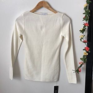 NYMPH White Ribbed Top